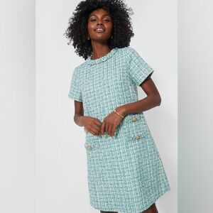 Tuckernuck NWOTs Women’s Sea Glass Tweed Short Sleeve Jackie Mini Dress Size XXL